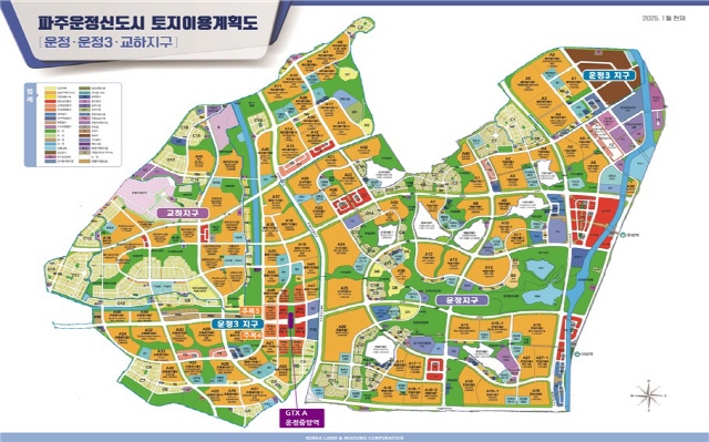 ▲ 파주운정신도시 토지이용계획도ⓒLH