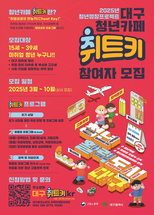 ▲ 대구 청년카페(취트키) 참여자 모집 포스터.ⓒ대구시