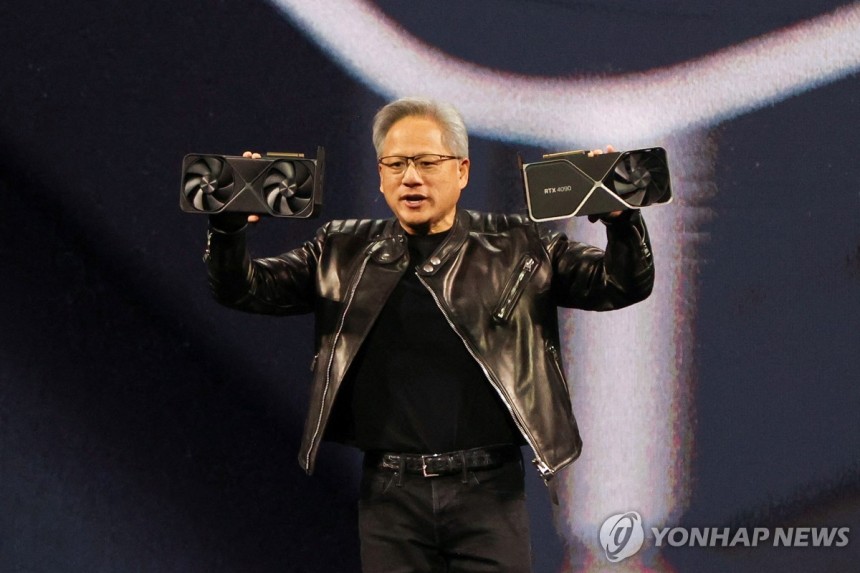 ▲ GTC 2025에서 기조연설하는 젠슨 황 엔비디아 CEO ⓒ연합뉴스