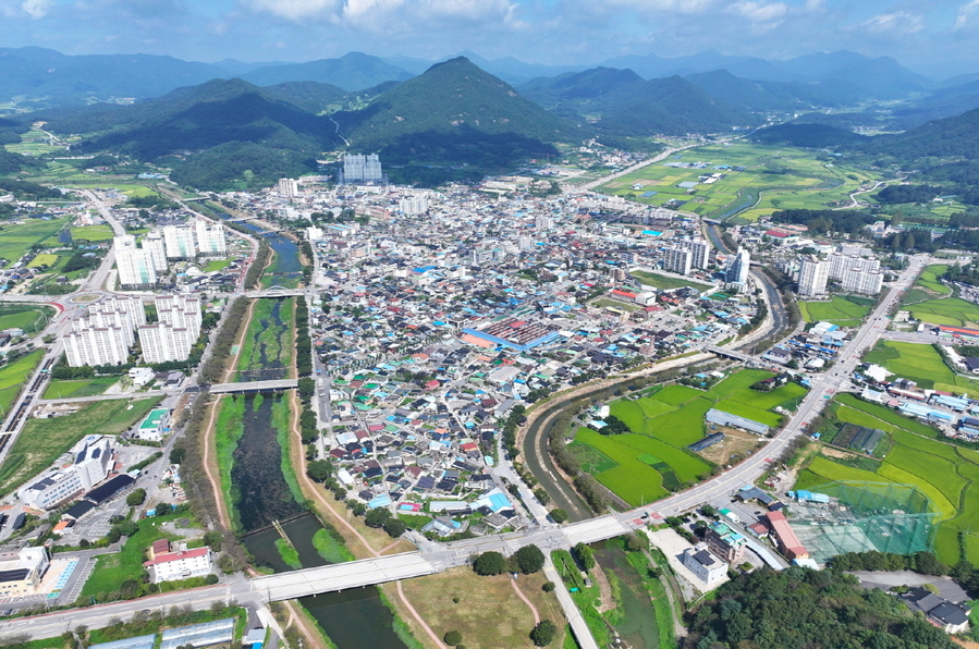 ▲ 상공에서 내려다 본 순창읍 전경 ⓒ 순창군