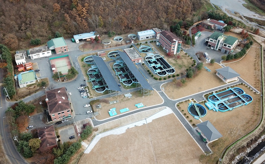 ▲ 괴산군 공공하수처리장 전경.ⓒ괴산군