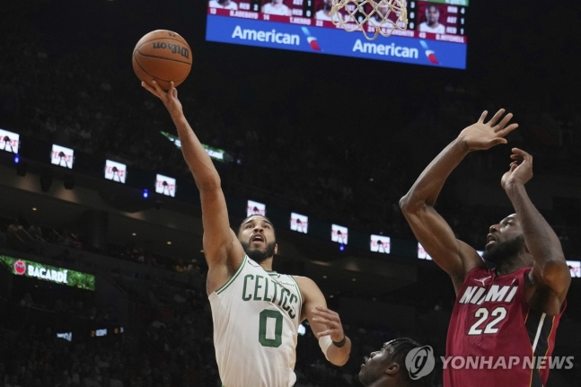 ▲ 보스턴 셀틱스의 제이슨 테이텀.[AP=연합뉴스]ⓒ연합뉴스 제공.