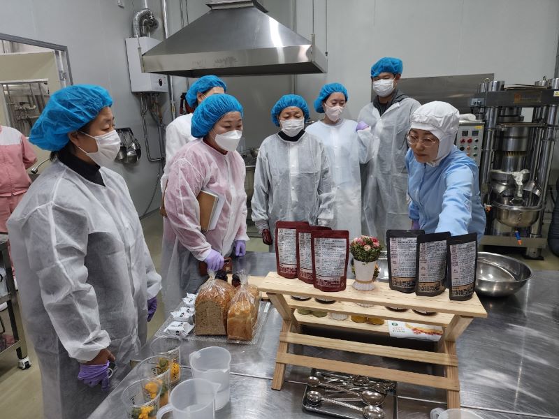 ▲ 개발제품 설명 모습.ⓒ아산시