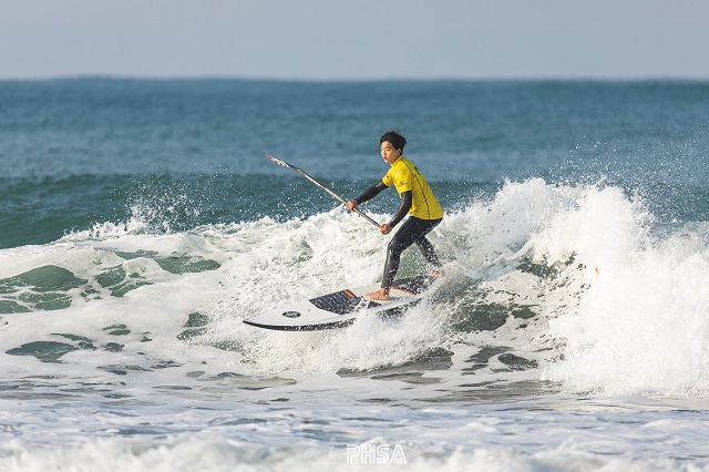 ▲ 2025 제7회 포항메이어스컵 서핑 챔피언십 코리아오픈 SUP 남자부 종목 경기 장면.ⓒ포항시체육회