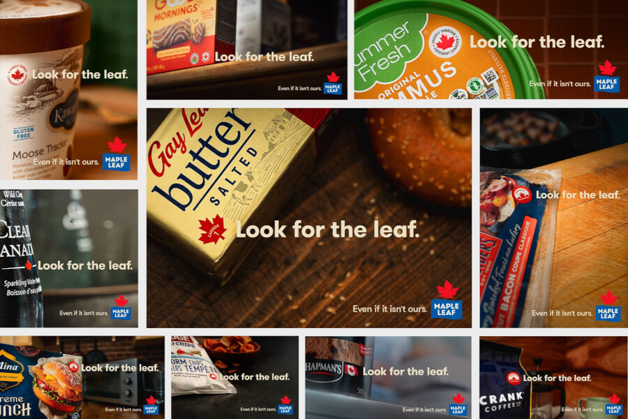 ▲ 메이플 리프 푸즈의 'Look for the leaf' 캠페인. ©Maple Leaf Foods