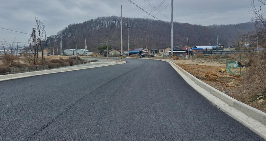 ▲ 죽전~품곡간 도로확포장공사.ⓒ청주시