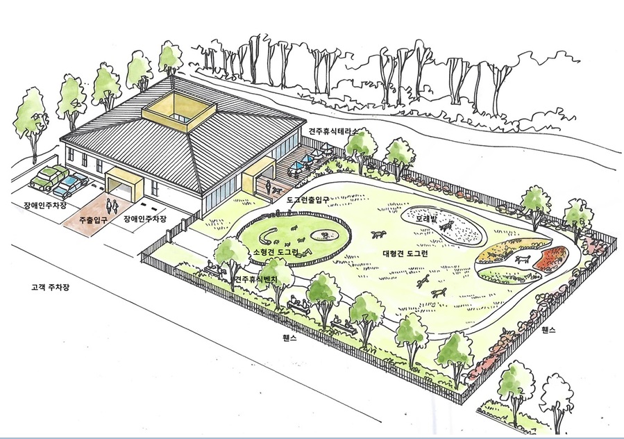 ▲ 충북보건과학대학교(총장 박용석)가 장애인 고용 확대와 지역사회 공헌을 위한 자회사형 장애인표준사업장으로 ‘펫파크’를 캠퍼스 내에 조성한다.ⓒ충북보건과학대학교