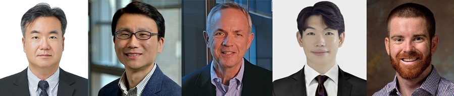 ▲ 왼쪽부터 이진기(성균관대) 교수, 이대연(펜실베이니아대) 교수, Warren D. Seider(펜실베이니아대) 교수, 신성훈(성균관대) 박사과정생, Owen D. Land(펜실베이니아대) 박사과정생.ⓒ성균관대