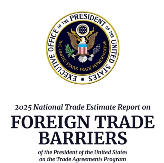▲ 미국 무역대표부가 31일 발표한 '2025 국가별 무역장벽 보고서(NTE)'.ⓒ연합뉴스