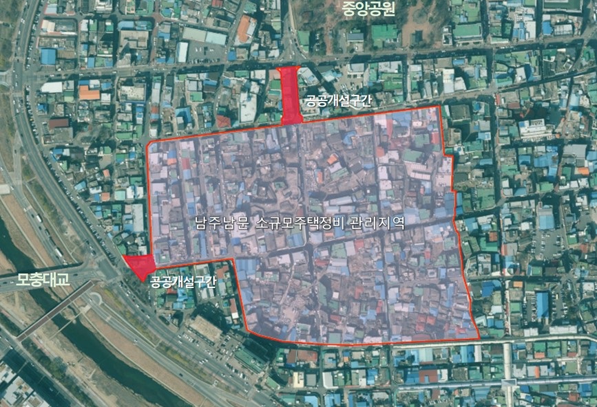 ▲ 청주시는 상당구 남주동 189-9 일원에서 추진 중인 ‘남주·남문 소규모주택정비 관리지역 기반시설 조성사업’의 공공개설구간에 편입되는 토지와 지장물에 대한 보상 절차를 추진하고 있다.ⓒ청주시