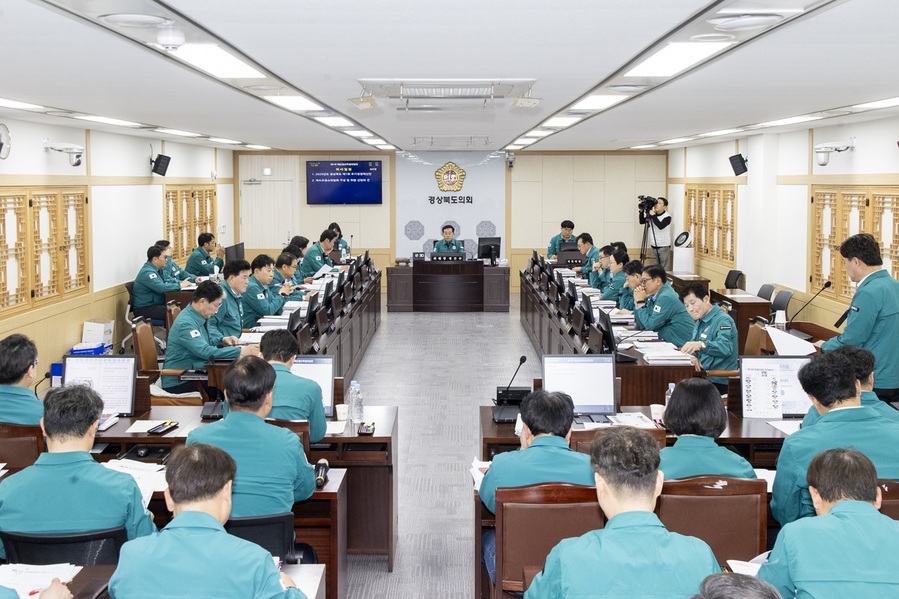 ▲ 경상북도의회 박용선 의원(포항5, 국민의힘)은 지난 31일, 2025년 경상북도 제1회 추가경정예산안 제1차 예산결산특별위원회에서 최근 경북 북부권에서 발생한 대형 산불과 관련하여 단순 복구를 넘어서는 ‘경북형 재건 뉴딜 정책’을 제안했다.ⓒ경북도의회