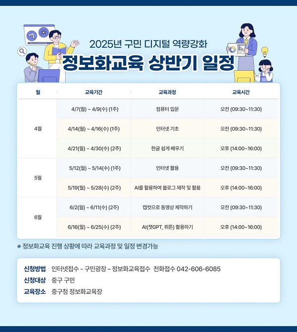 ▲ 실생활 밀착형 디지털 교육 프로그램.ⓒ중구