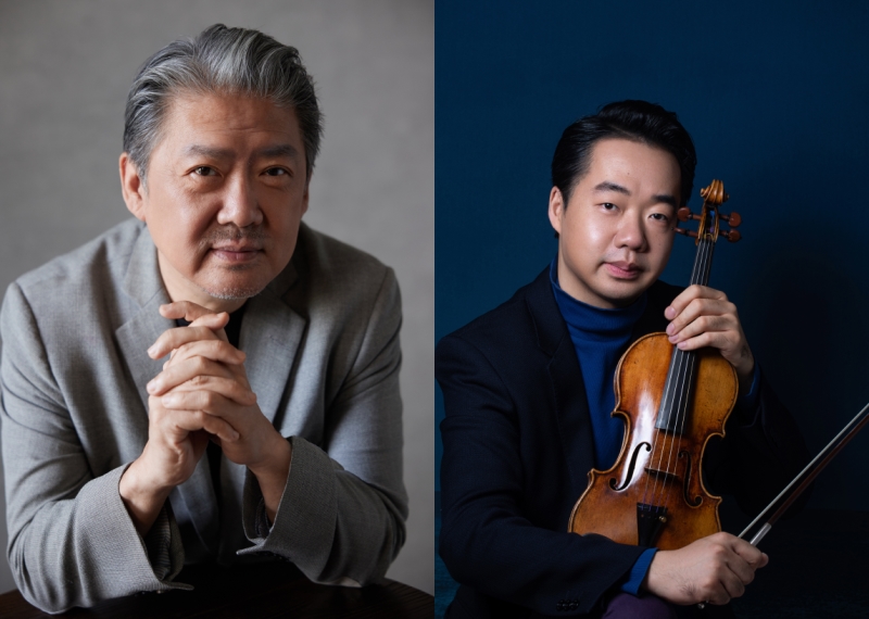 ▲ 중국의 지휘자 롱 유와 바이올리니스트 닝 펑.ⓒ서울시향