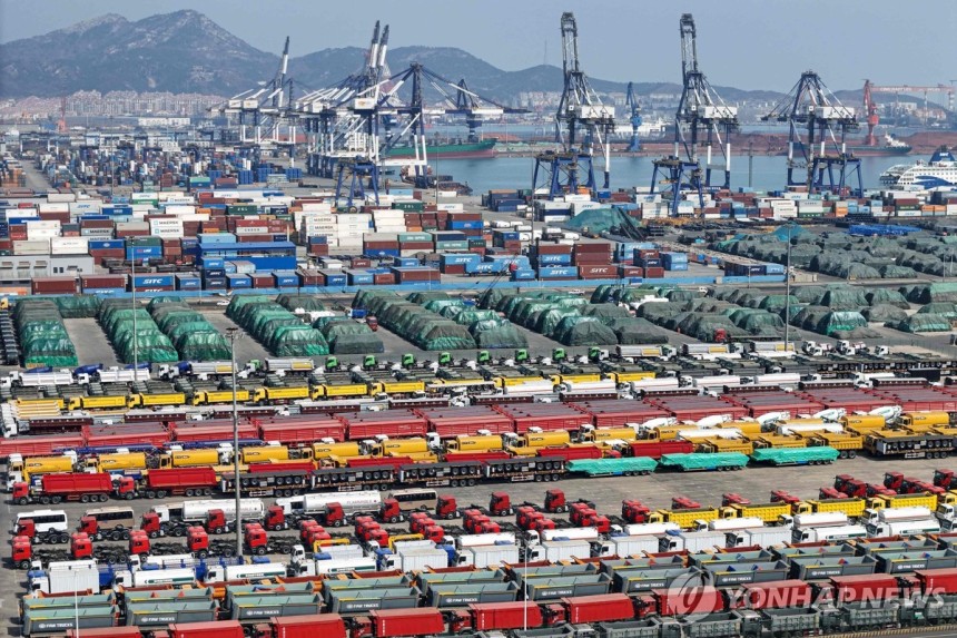 ▲ 중국 옌타이의 무역항.ⓒ연합뉴스.