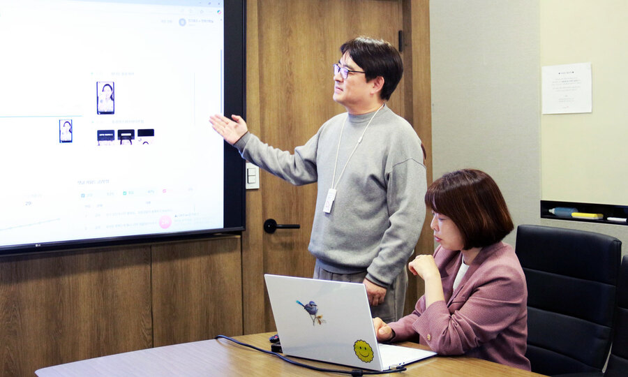 ▲ 왼쪽부터 김희수 인크로스 미디어사업실 실장과 김영은 인크로스 전략기획실 실장. ⓒ인크로스