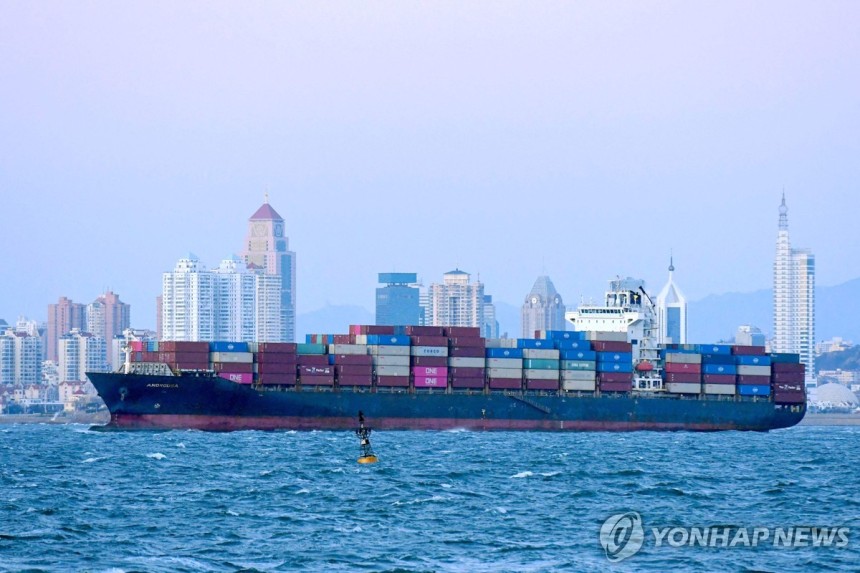 ▲ 중국 항만의 화물선. ⓒ연합뉴스.