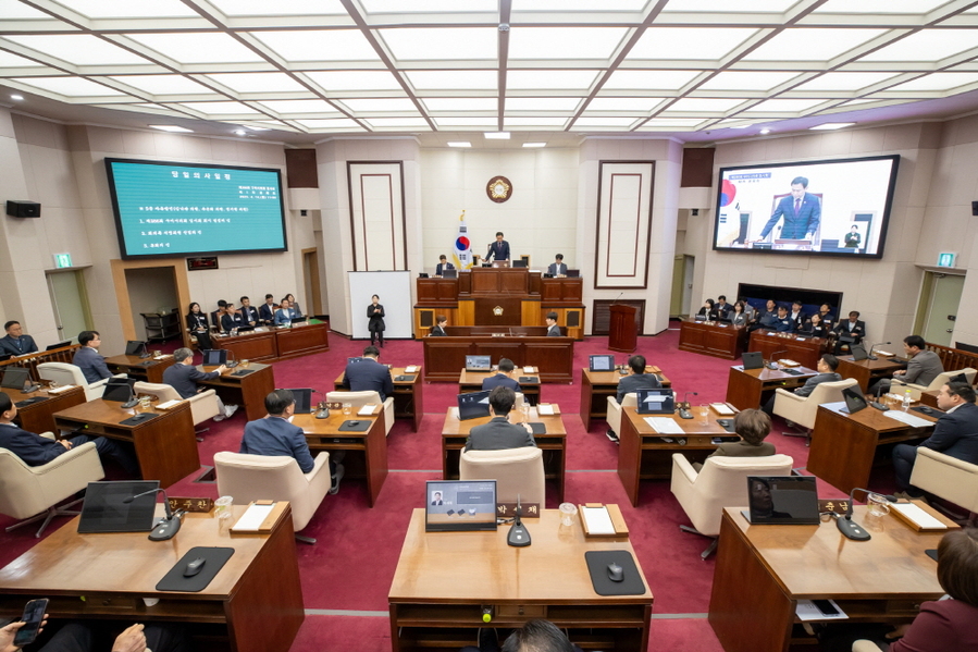 ▲ 구미시의회 본희의장.ⓒ구미시의회