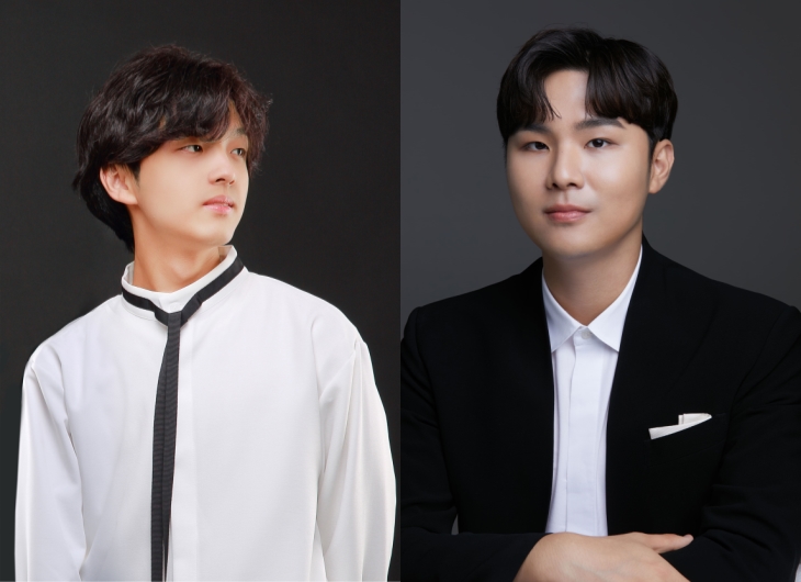 ▲ 피아니스트 김아인(왼쪽)과 유태웅.ⓒ금호문화재단
