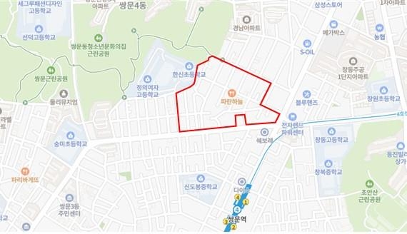 ▲ 도봉구 쌍문동 81 일대 위치도 ⓒ서울시