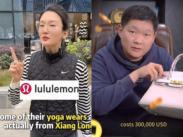 ▲ 틱톡과 엑스에 업로드 된 중국 사용자들의 명품 브랜드 제품 원가 폭로 영상 갈무리.ⓒ연합뉴스