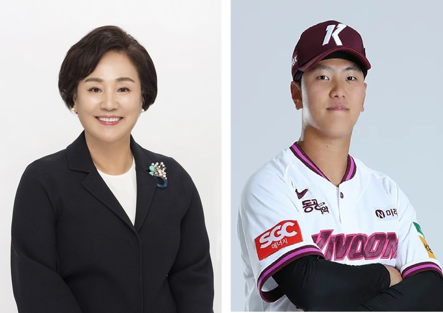 ▲ 김건희 덕성여대 총장(왼쪽)과 김건희 키움 히어로즈 선수.ⓒ덕성여대·네이버