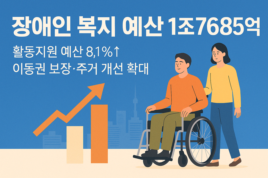 ▲ 서울시가 올해 장애인 복지 예산으로 총 1조7,685억 원을 편성했다. 전년 대비 8.1%(1,321억 원) 증가한 규모다.