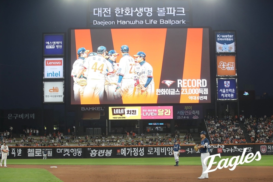 ▲ 한화가 NC를 잡고 5연승을 달렸다. 이번 승리로 한화는 단독 3위로 올라섰다.ⓒ한화 이글스 제공