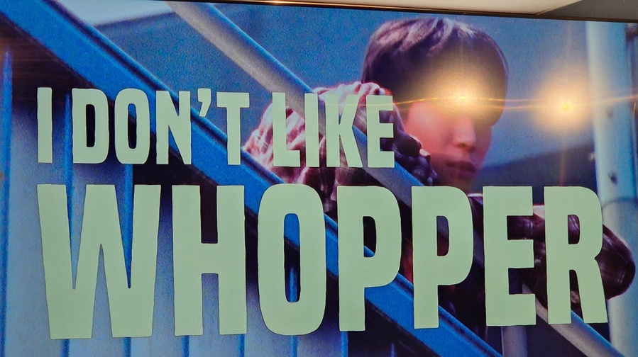 ▲ 크리스퍼 캠페인의 대표 메시지인 '‘I don't like WHOPPER, but I love KRISPPERⓒ조현우 기자
