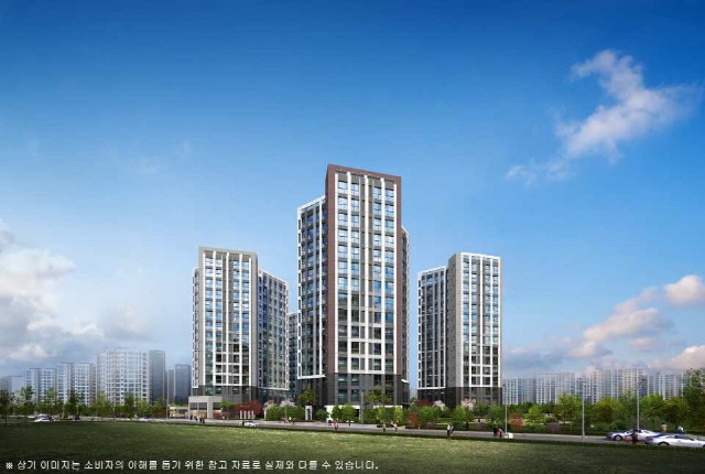 ▲ '원종 휴먼빌 클라츠' 단지 주경 투시도.ⓒ일신건영