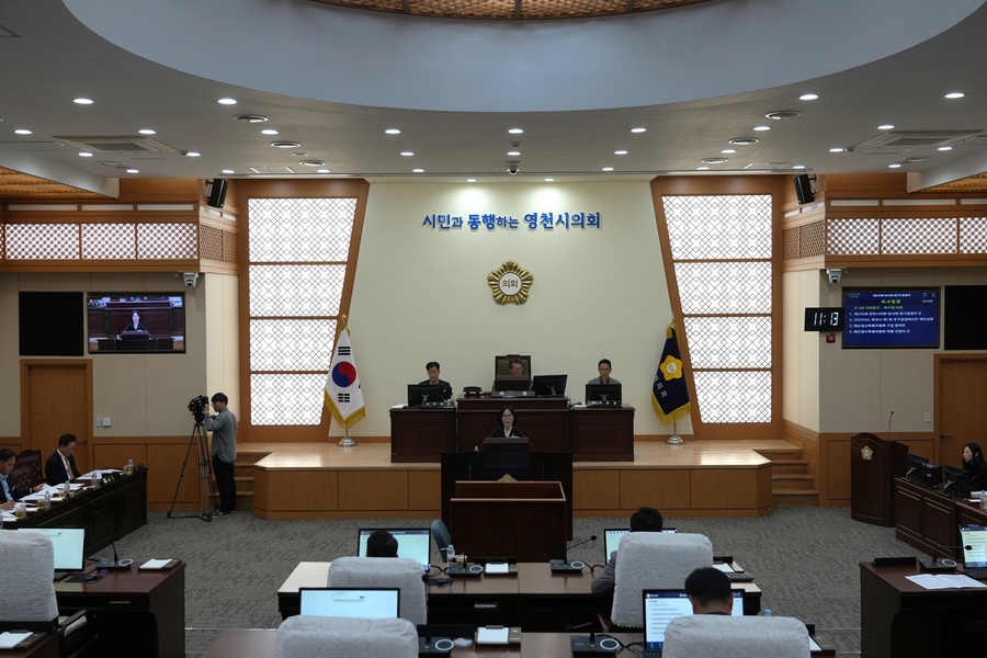 ▲ 영천시의회(의장 김선태)는 4월 21일부터 5월 1일까지 11일간의 일정으로 제245회 임시회를 개회했다.ⓒ영천시의회