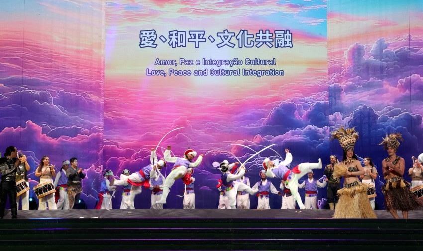 ▲ 2025 동아시아문화도시 마카오 개막식'에서 시연하는 안성 바우덕이 풍물
.ⓒ안성시