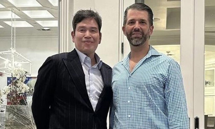 ▲ 정용진 신세계그룹 회장과 트럼프 주니어ⓒ신세계