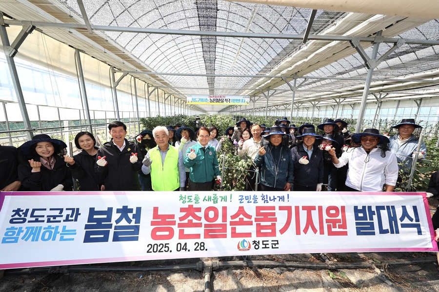 ▲ 청도군(군수 김하수)은 농촌인구의 감소와 고령화에 따른 일손부족으로 어려움에 처해 있는 농가를 위해 농번기 기간동안 연인원 약 3만 명을 투입, 대대적으로 농촌인력지원에 나설 예정이다.ⓒ청도군