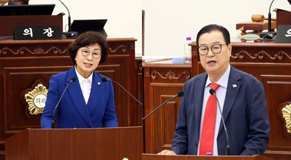 ▲ 왼쪽부터 최옥선·송봉식 의원.ⓒ유성구의회