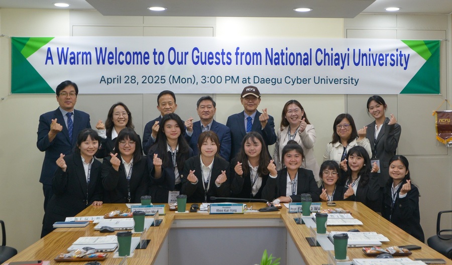 ▲ 대구사이버대학교(총장 이근용)는 지난 3월 28일, 대만 국립자이대학교(Han Chien Lin 총장) 방문단을 맞아 양교 간 교육 및 연구 교류를 위한 뜻깊은 만남을 가졌다.ⓒ대구사이버대