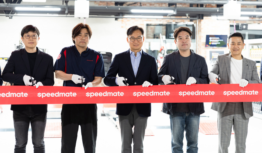 ▲ 지난달 30일 강동아이파크점에서 신규 BI가 적용된 모습. ⓒSK스피드메이트