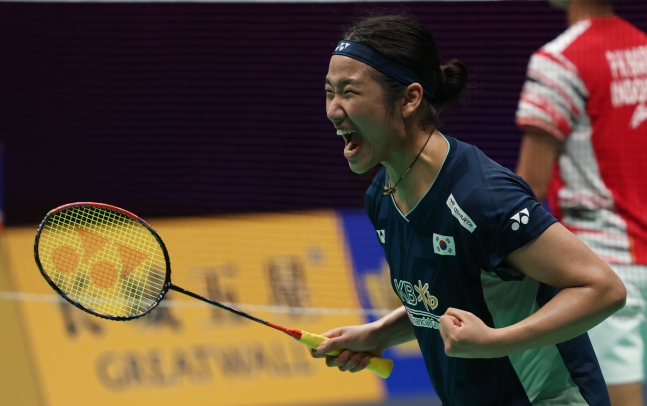 ▲ 안세영을 앞세운 한국 배드민턴 대표팀이 수디르만컵 4강에서 인도네시아를 3-2로 꺾고 결승에 진출했다.ⓒ연합뉴스 제공