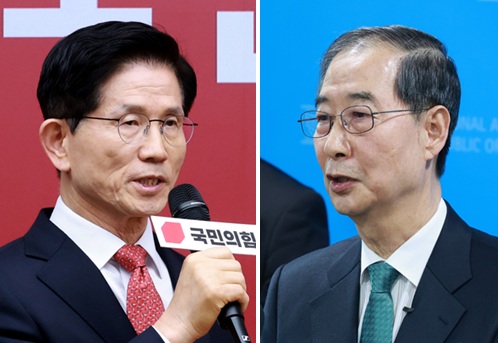 ▲ 김문수 국민의힘 대선 후보(좌)와 한덕수 전 국무총리. ⓒ뉴데일리
