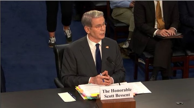 ▲ 스콧 베센트 미국 재무장관이 미국 하원 세출위원회 청문회에 참석해 질의에 답변하고 있다. 250506 사진= 세출위 홈페이지. ⓒ뉴시스