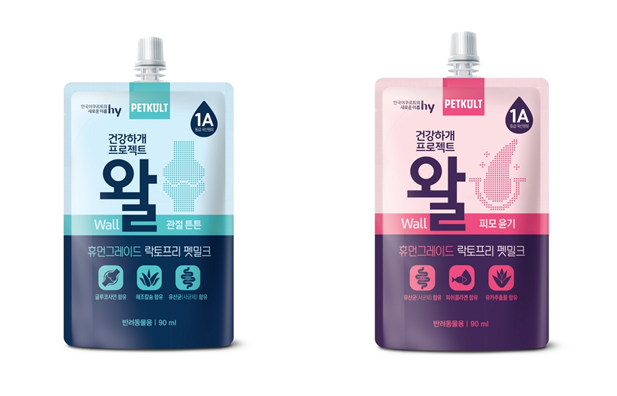 ▲ '펫쿠르트 건강하개 프로젝트 왈' 신제품 2종ⓒhy