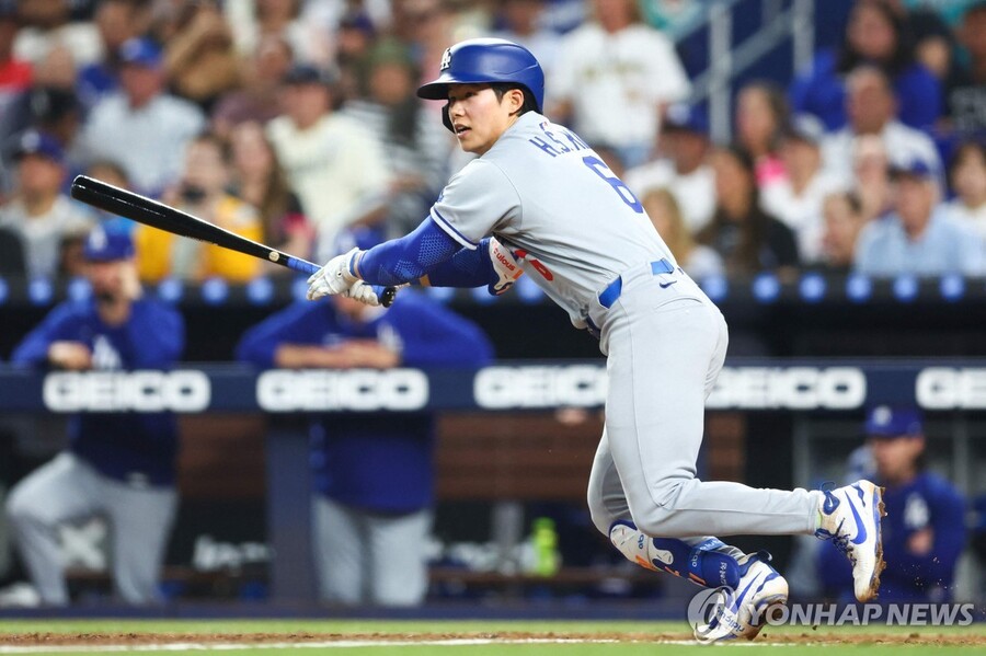 ▲ 다저스의 김혜성이 마이애미를 상대로 4타수 2인타 활약을 펼쳤다.ⓒ연합뉴스 제공
