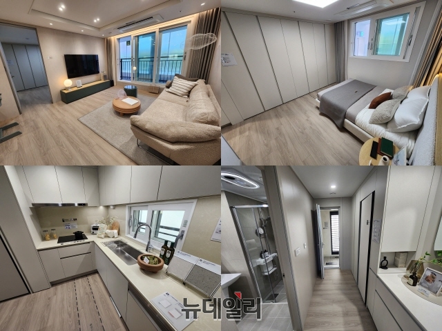 ▲ 전용면적 55A㎡ 내부 안방, 거실, 주방, 드레스룸=나광국 기자