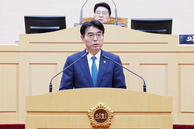 ▲ 도의회 본회의장에서 5분 자유발언 중인 류기준 의원 ⓒ 전남도의회 제공