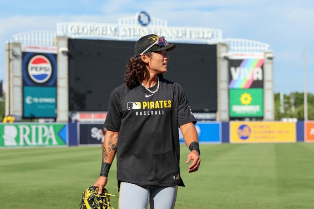 ▲ 피츠버그의 배지횐아 MLB 복귀전을 치렀고, 도루 1개와 1득점을 기록했다.ⓒ연합뉴스 제공