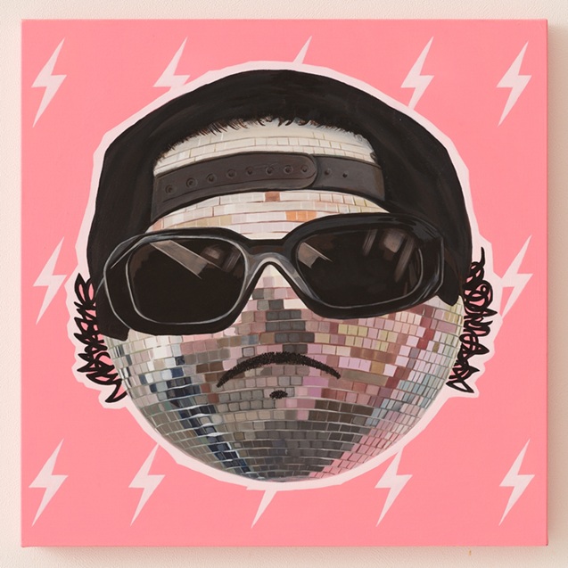 ▲ '미러팝마스', 45.5cmx45.5, Oil on canvas, 2025.ⓒ윤지선