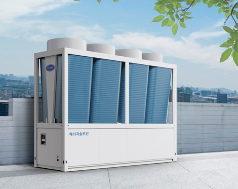 ▲ 오텍캐리어가 출시한 차세대 에코 히트펌프 솔루션 모습. ⓒ오텍캐리어