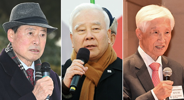 ▲ 왼쪽부터 이재춘 전 주러시아대사, 조원일 주 베트남대사, 송종환 전 파키스탄대사. ⓒ 뉴데일리