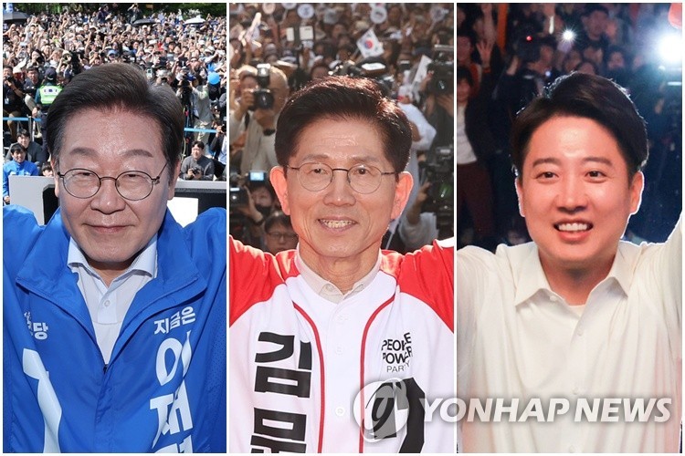 ▲ 이재명, 김문수, 이준석 대선 후보.ⓒ연합뉴스