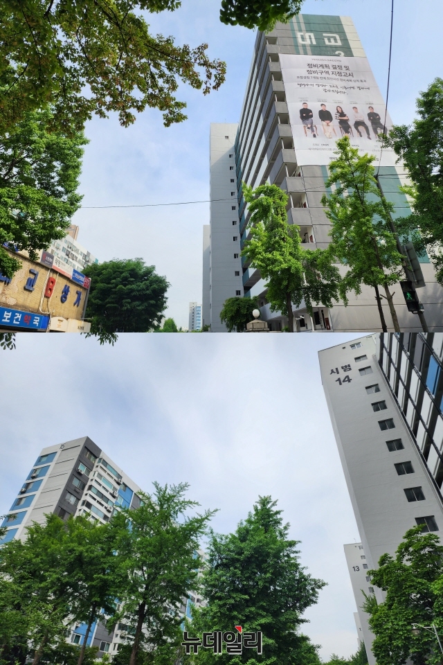 ▲ 대교아파트와 시범아파트 전경=나광국 기자