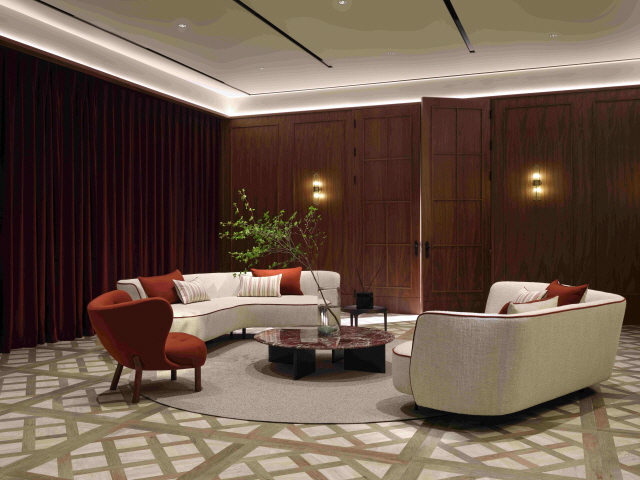 ▲ '아크로 한남' 홍보관. ⓒDL이앤씨